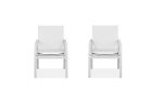 Set of Two 22" White Metal Indoor Outdoor Dining Chair