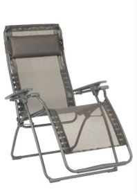 28" Graphite Metal Outdoor Zero Gravity Chair with Graphite Cushion