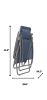 27" Blue Metal Outdoor Zero Gravity Chair with Blue Cushion