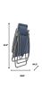 27" Blue Metal Outdoor Zero Gravity Chair with Blue Cushion