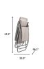 27" Ivory Steel Outdoor Zero Gravity Chair with Ivory Cushion