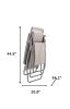27" Ivory Steel Outdoor Zero Gravity Chair with Ivory Cushion