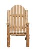 27" Natural Solid Wood Indoor Outdoor Arm Chair