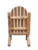 27" Natural Solid Wood Indoor Outdoor Arm Chair