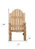 27" Natural Solid Wood Indoor Outdoor Arm Chair