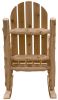 27" Natural Wood Solid Wood Indoor Outdoor Rocking Chair