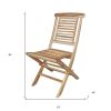 23" Natural and Natural Wood Solid Wood Outdoor Dining Chair