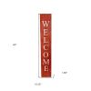5" Rustic Red And White Front Porch Welcome Sign