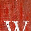 5" Rustic Red And White Front Porch Welcome Sign