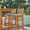44" Low Back Indoor Outdoor Bar Height Chair With Footrest
