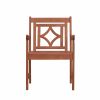 24" Brown Solid Wood Indoor Outdoor Arm Chair