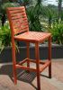 49" Tan Indoor Outdoor Bar Height Chair With Footrest