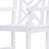White Patio Armchair With Diagonal Design