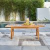 48" Natural Solid Wood Outdoor Coffee Table