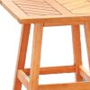 18" Natural Square Solid Wood Outdoor Side Table