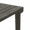 18" Dark Gray Square Solid Wood Outdoor Side Table