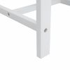 18" White Square Solid Wood Outdoor Side Table