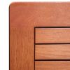 24" Brown Square Solid Wood Outdoor Bar Table