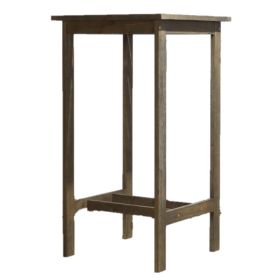 24" Gray Square Solid Wood Outdoor Bar Table