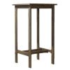24" Gray Square Solid Wood Outdoor Bar Table
