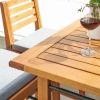 46" Brown Solid Wood Outdoor Bar Table