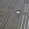 Dark Grey Dining Table With Leg Support