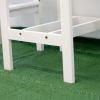 24" White Square Solid Wood Outdoor Bar Table