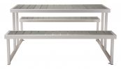 59" Gray Metal