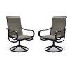 Set of Two 22" Gray and Black Steel Indoor Outdoor Dining Chair