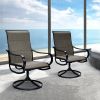 Set of Two 22" Gray and Black Steel Indoor Outdoor Dining Chair