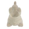 17"  Cream Elephant Indoor Outdoor Planter Statue