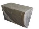 Rectangular Grey Brick Gas Fire Pit with Lava Rocks