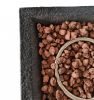 Brown Stone Stacked Outdoor Gas Fire Pit with Lava Rocks