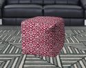 17" Pink Cube Indoor Outdoor Pouf Cover