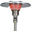40000 BTU Silver Steel Propane Cylindrical Pole Standing Patio Heater