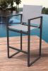 23" Gray And Black Metal Director Chair