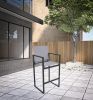 23" Gray And Black Metal Director Chair