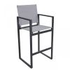23" Gray And Black Metal Director Chair