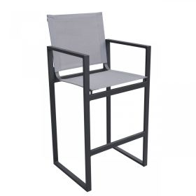23" Gray And Black Metal Director Chair