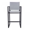 23" Gray And Black Metal Director Chair