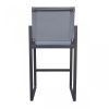 23" Gray And Black Metal Director Chair