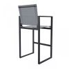 23" Gray And Black Metal Director Chair