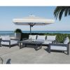51" Charcoal Aluminum Outdoor Coffee Table
