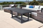 83" Charcoal Aluminum Outdoor Dining Table