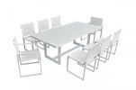 83" White Aluminum Outdoor Dining Table