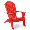 30" Red Heavy Duty Plastic Adirondack Chair