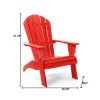 30" Red Heavy Duty Plastic Adirondack Chair
