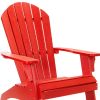 30" Red Heavy Duty Plastic Adirondack Chair