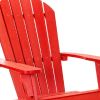 30" Red Heavy Duty Plastic Adirondack Chair