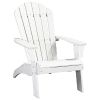 30" White Heavy Duty Plastic Adirondack Chair